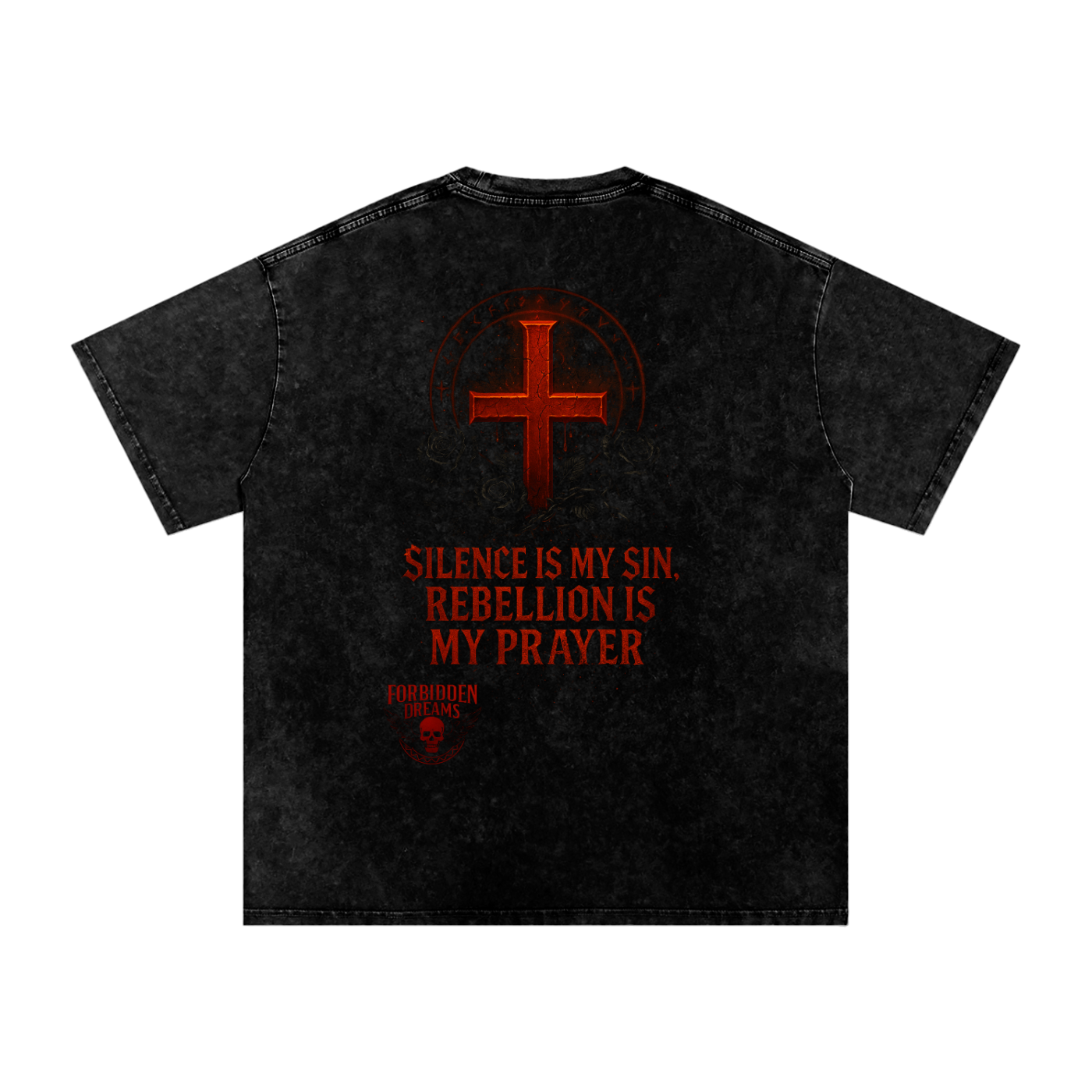 “Sins of the Silent Saint” - Acid Wash Oversize T-Shirt From $65