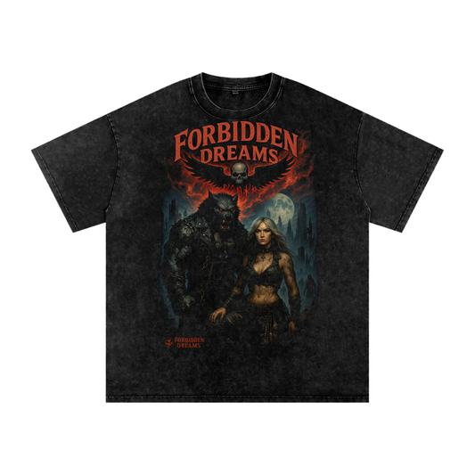 Wolf princess - Acid Wash Oversize T-Shirt From $65