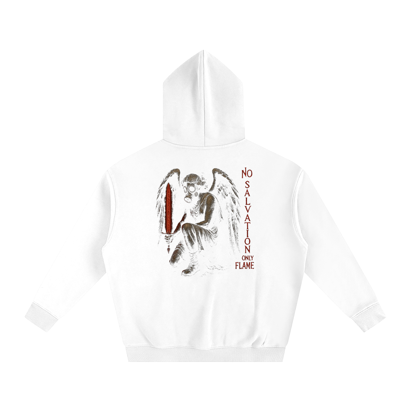 “ No salvation” Oversize Fleeced Hoodie from $100