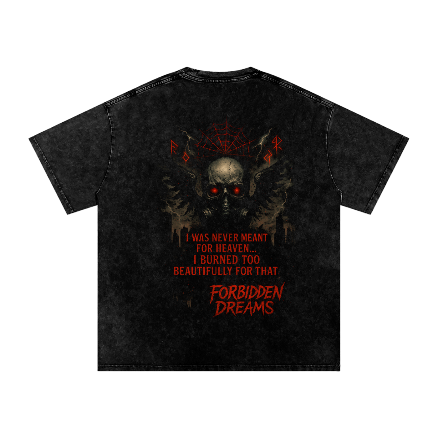 “Graveborn Siren” - Acid Wash Oversize T-Shirt From $65