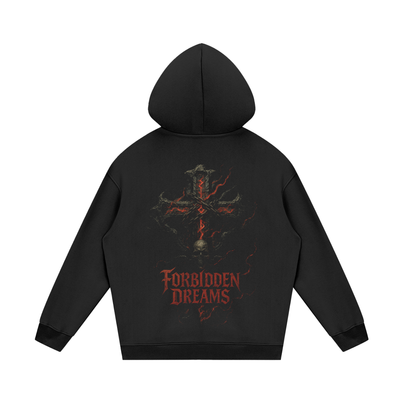 FD Cross and skull - Fleece Hoodie From $100