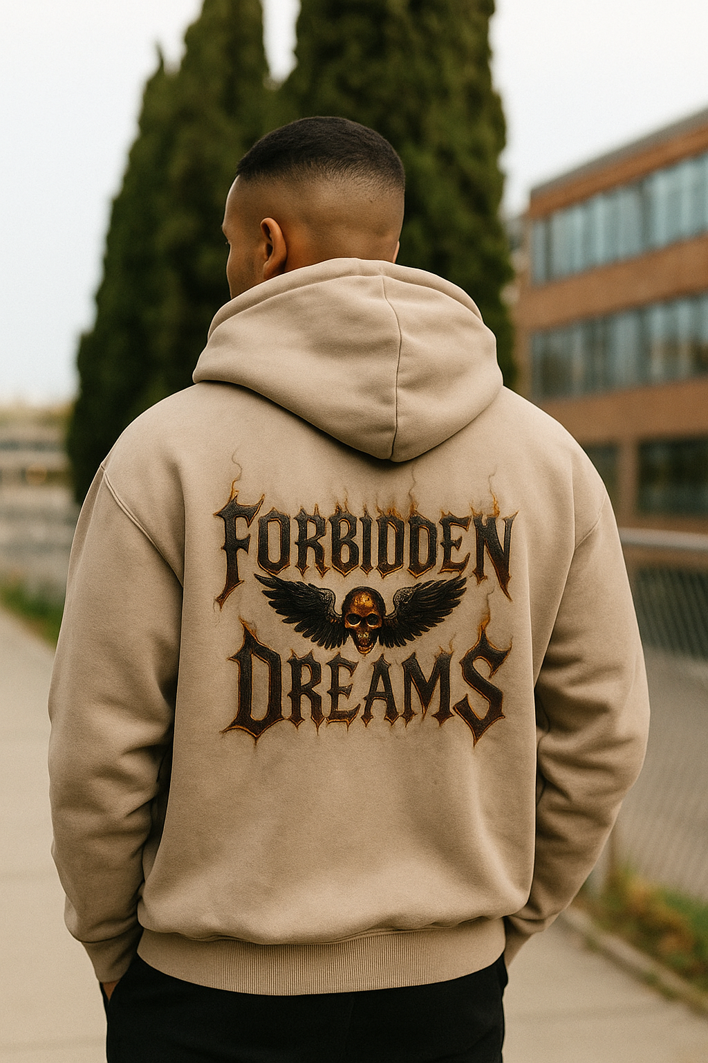 FD iron flames - Oversize Fleeced Hoodie From $100