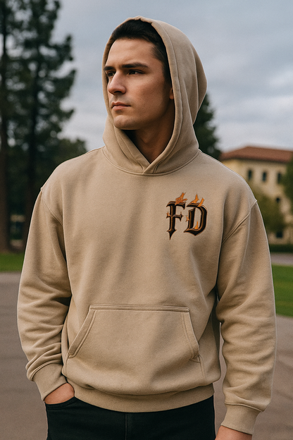 FD iron flames - Oversize Fleeced Hoodie From $100