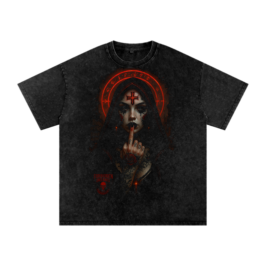 “Sins of the Silent Saint” - Acid Wash Oversize T-Shirt From $65