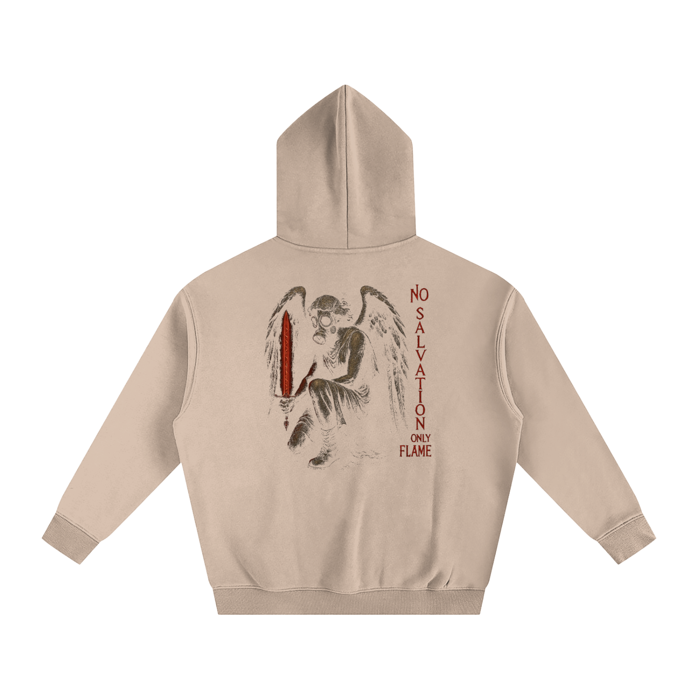“ No salvation” Oversize Fleeced Hoodie from $100