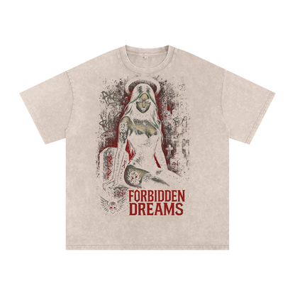 “Graveborn Siren” - Acid Wash Oversize T-Shirt From $65
